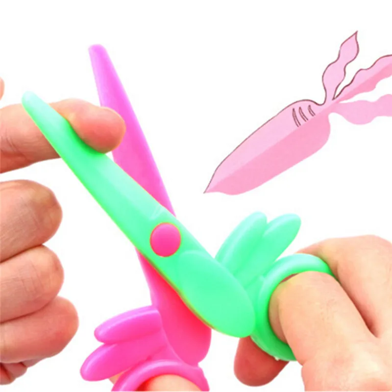 

New Infant DIY Handmade Color Paper Cut Toy Kindergarten Early Learning Educational Aids Safety Origami Toy Set with Scissors