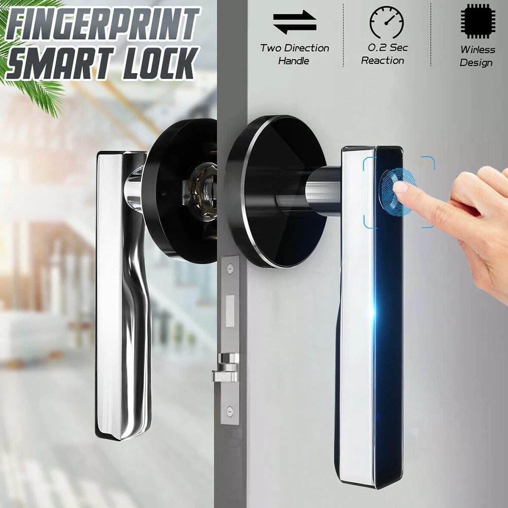 

Office Stainless Steel Apartment USB Charging Anti-theft Home Security Biometric Smart Fingerprint School Door Lock Modern