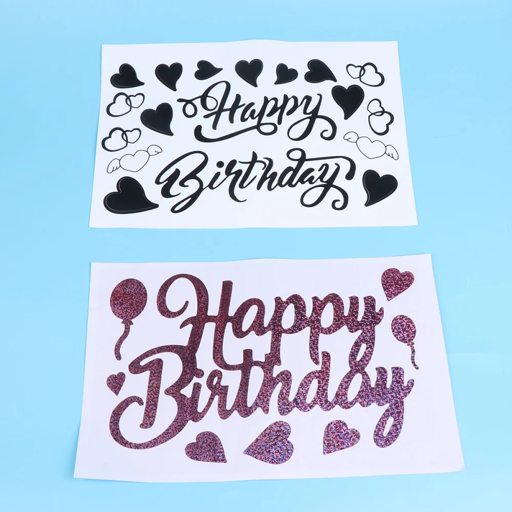 

5pcs Birthday Party Stickers Letters Decals Balloon Decoration Stickers for Birthday Party