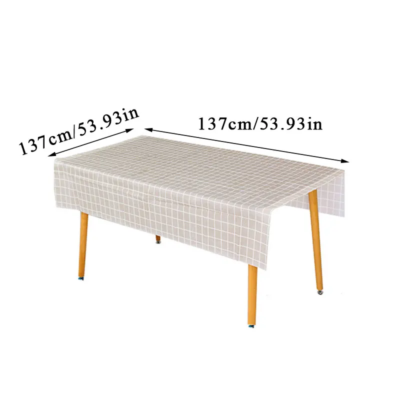 

Plastic Tablecloth Print Color Pink Wedding Birthday Party Table Cover Rectangle Desk Cloth Wipe Covers Waterproof Table Cloth