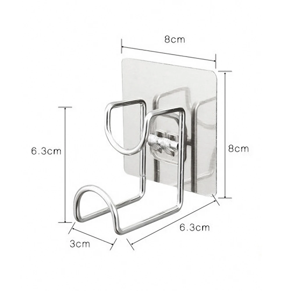 

Durable Self-Adhesive Washbasin Hook Storage Rack Stainless Steel Saving Space Wall-Mounted Bathroom Kitchen Basin Holder