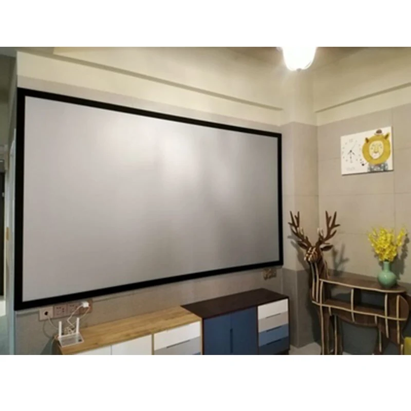 Экран для проектора 3D 4K ALR Гибкая металлическая рамка с фиксированной рамкой 6 5 см