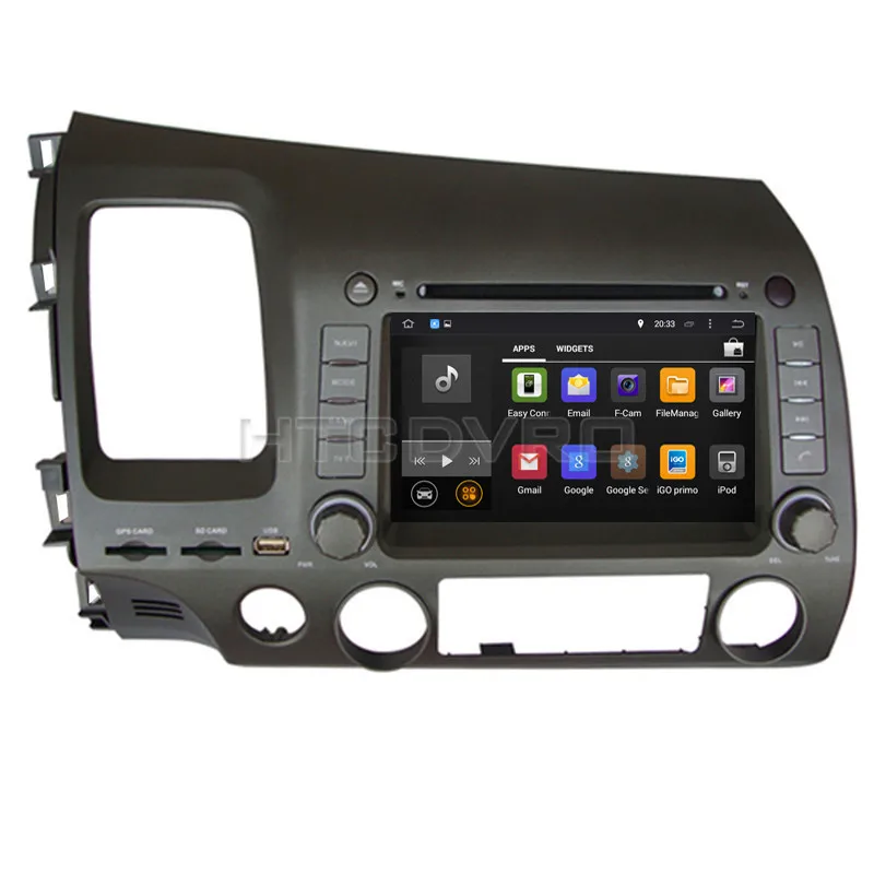 YMODVHT 7 дюймов 4G Восьмиядерный Android 9 0 1 автомобильный dvd плеер для Honda Civic left driving 2006