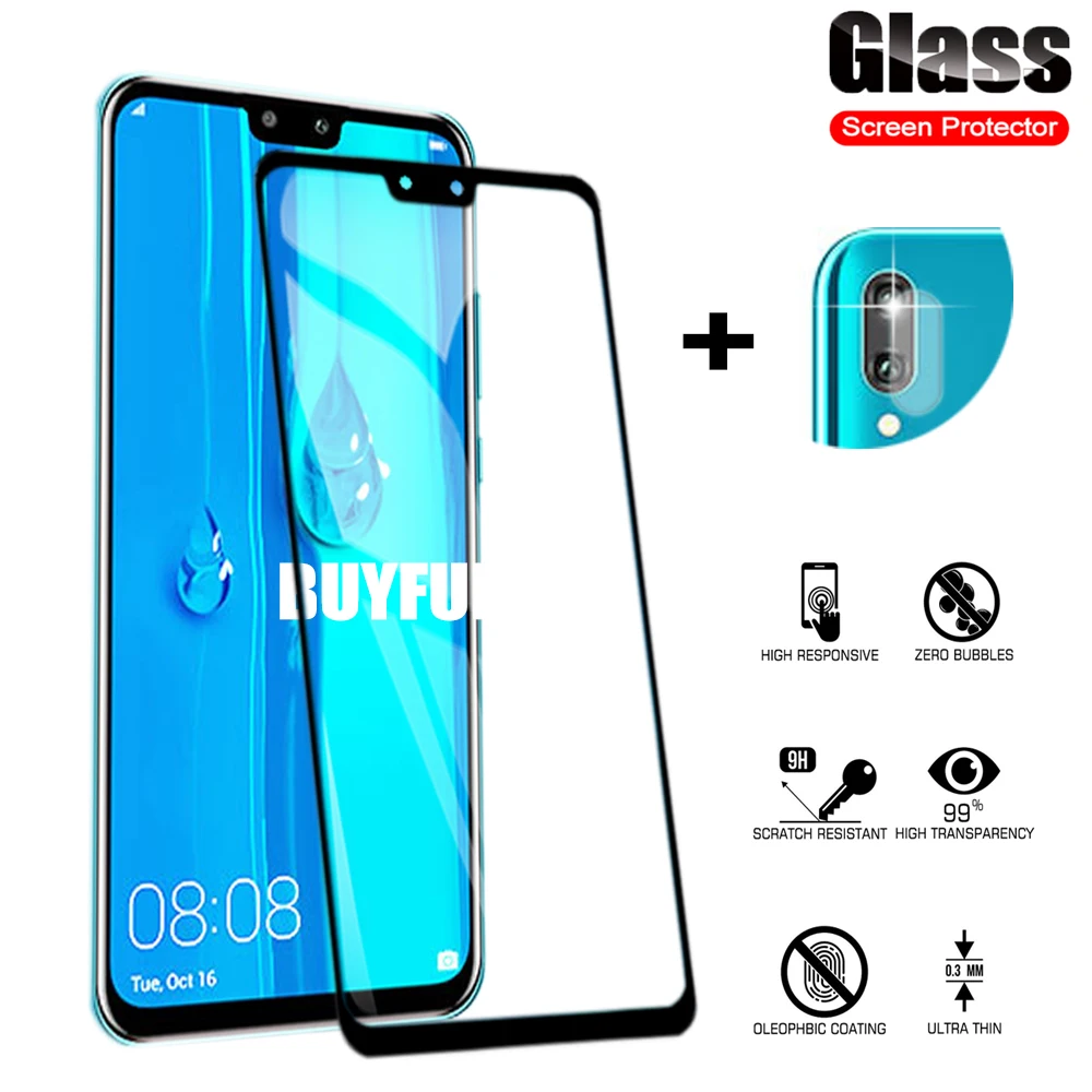 1 2 шт. прозрачная пленка для экрана стекло Huawei Y9 2019 Защита защитное премиум