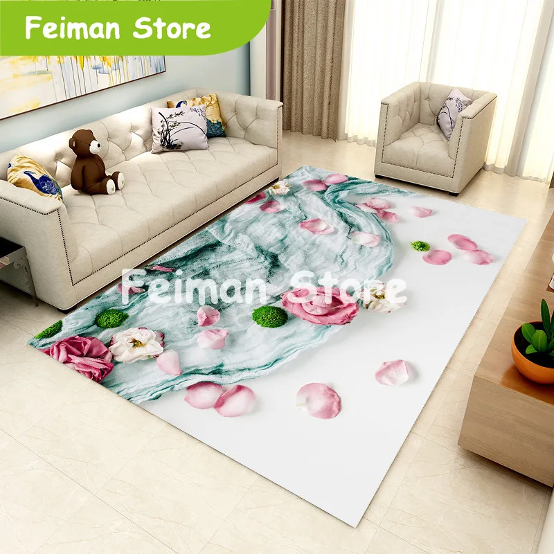 Китайский стиль цветок искусство гостиная ковер спальня Противоскользящий