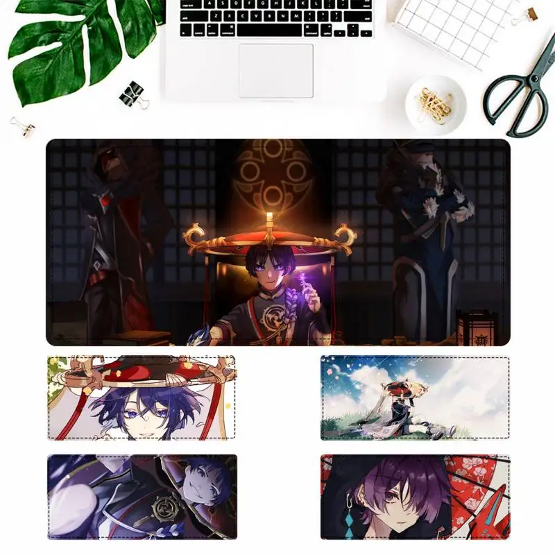 

Nice Genshin Impact Scaramouche Gaming Mouse Pad Gamer Keyboard Maus Pad Desk Mouse Mat Game Accessories For Overwatch