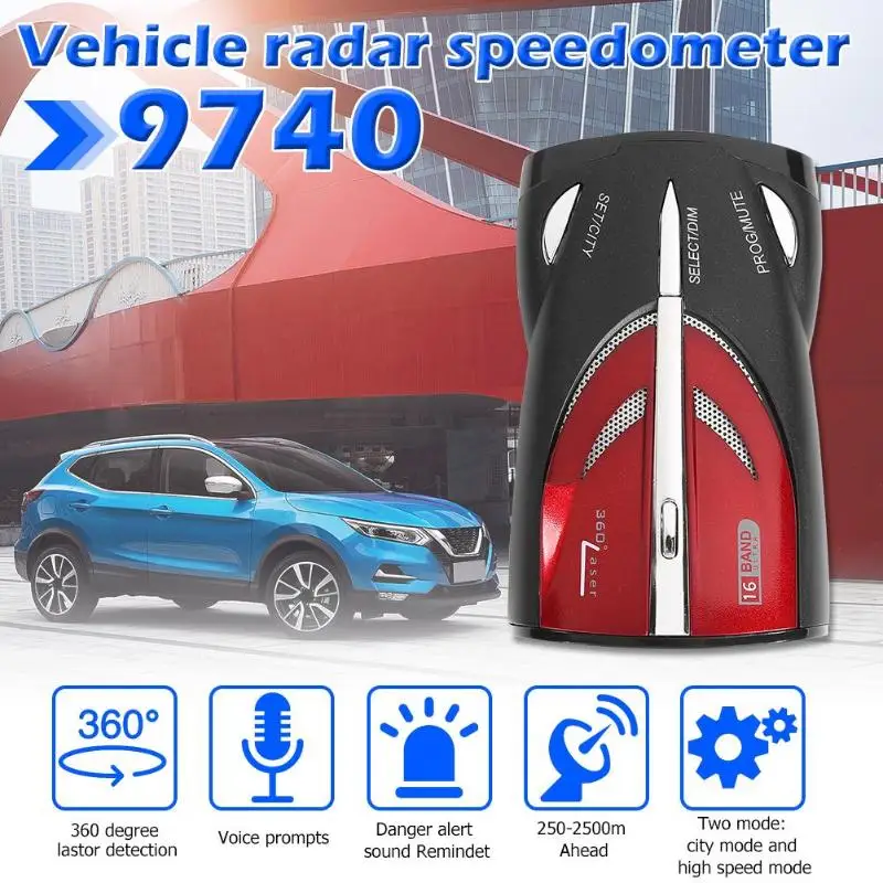9740 автомобильный радар детектор английский русский для автомобиля грузовика