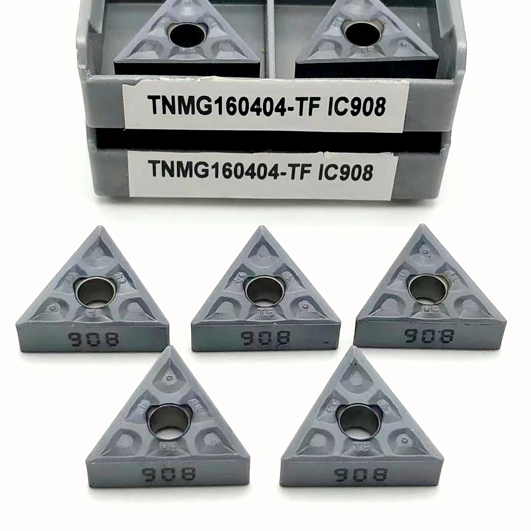 Резец TNMG160404 TF IC908 для станков с ЧПУ резец наружной обточки твердосплавная режущая
