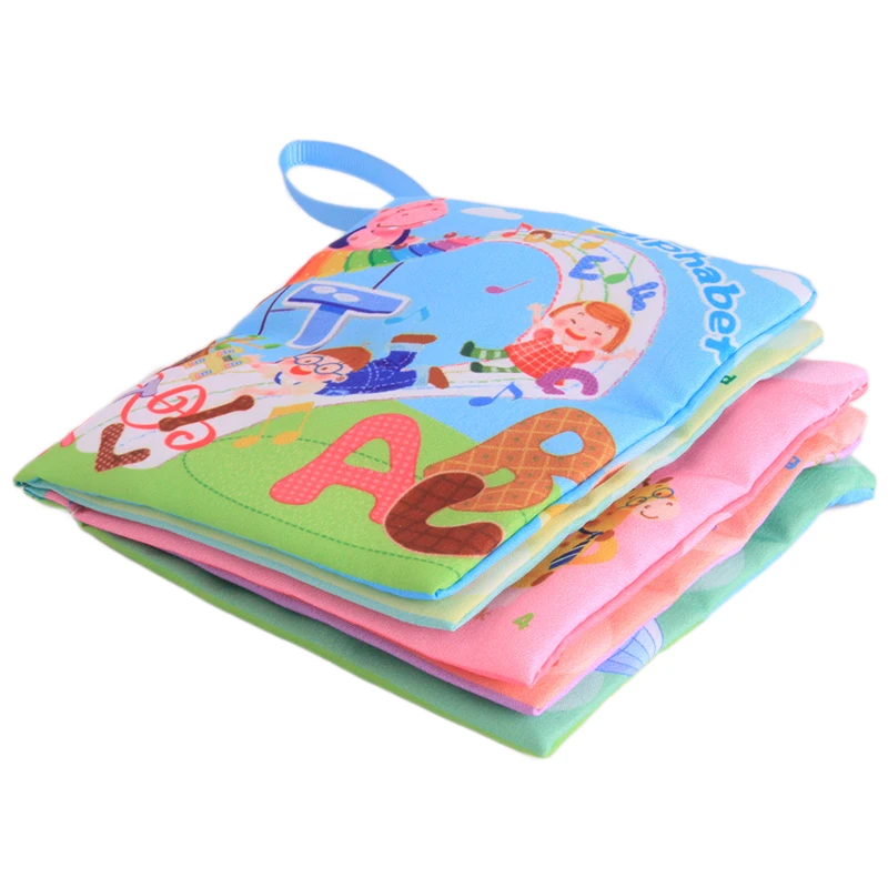 10 pages Baby Cloth Books Toys Infant Kids Early Development Educational Colorful Unfolding Activity Book