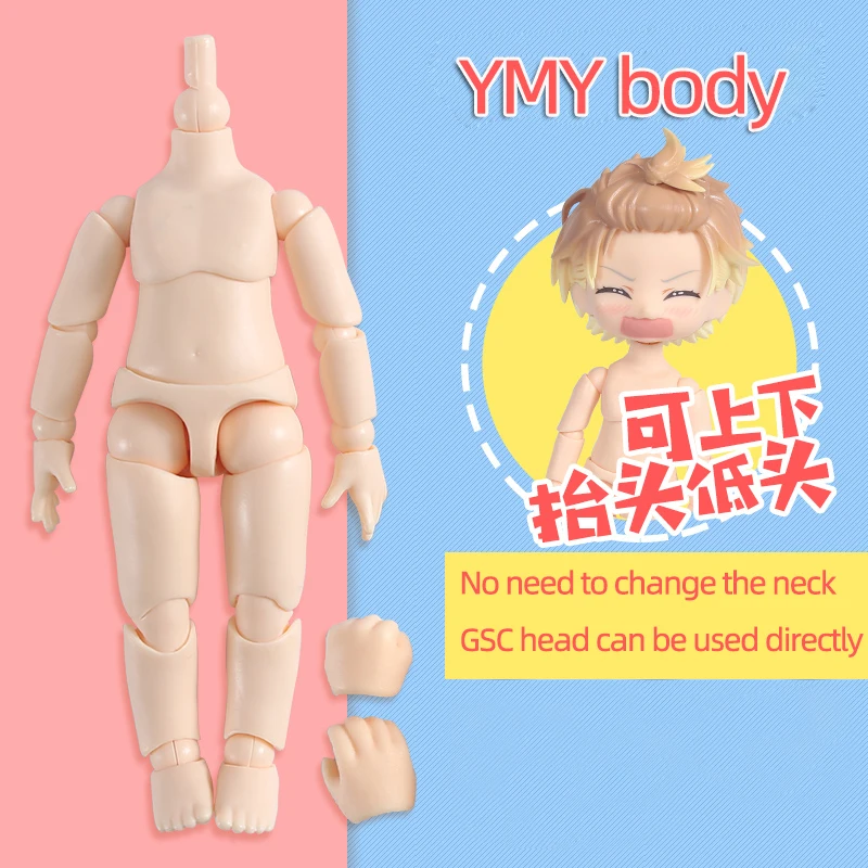 

obitsu 11CM Doll toys YMY body suitable for GSC head ob11 BJD doll body spherical joint doll toy hand set