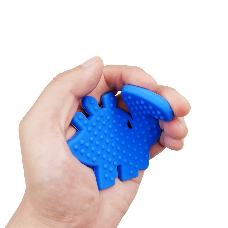 

Safe Toddler Baby Teethers BPA Free Cute Animal Dinosaur Infant DIY Ring Teether Baby Silicone Chew Charms Kids Teething Toys