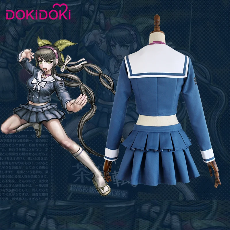 DokiDoki игра Danganronpa Косплей Костюм Tenko Chabashira Женский Хэллоуин синий V3: Killing Harmony |