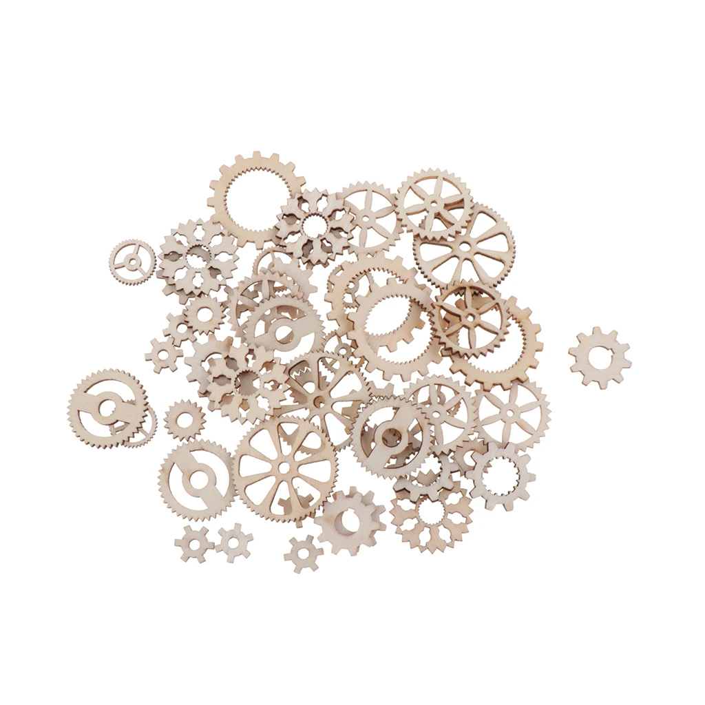 100x необработанные полые экипировочные бирки вырез деревянные детали украшения