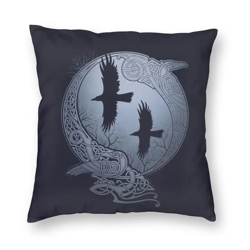 

Обложка для диванной подушки Odin Ravens, бархатная Современная наволочка для диванной подушки, домашний декор для гостиной