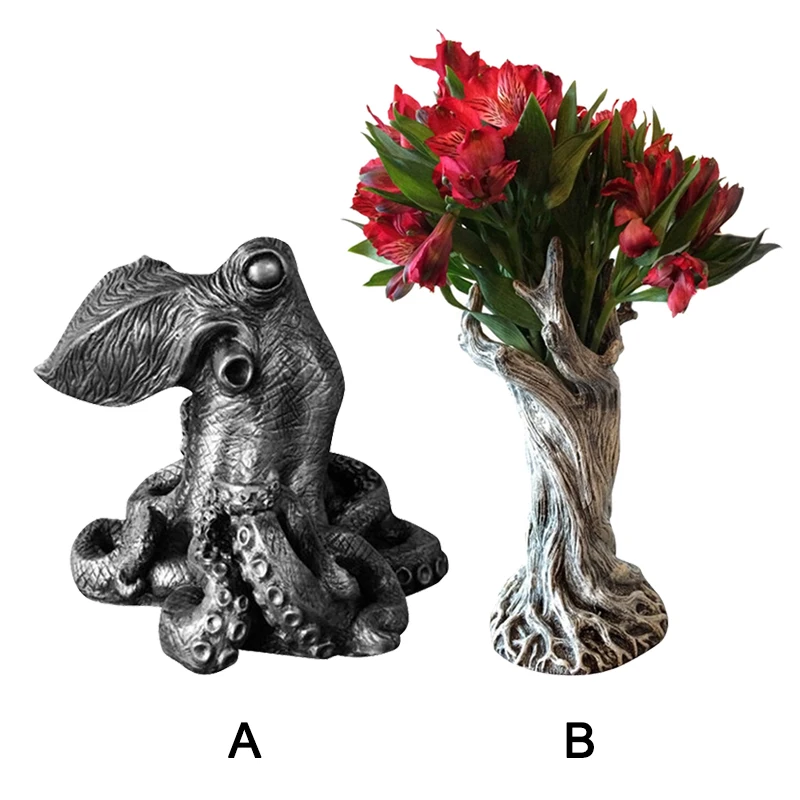

Interesting Octopus Flower Stand Pot Strange Tree Flower Pot Resin Material Desk Table Ornament For Garden Home Decoration