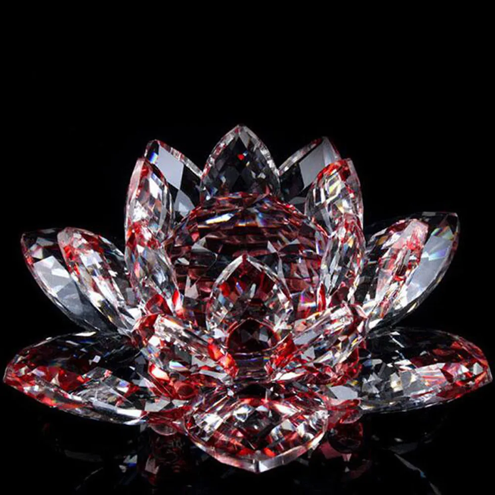 home decoration accessories maison Lotus Crystal Glass Figure decor Paperweight Ornament Feng Shui Decor Collection F724 | Дом и сад