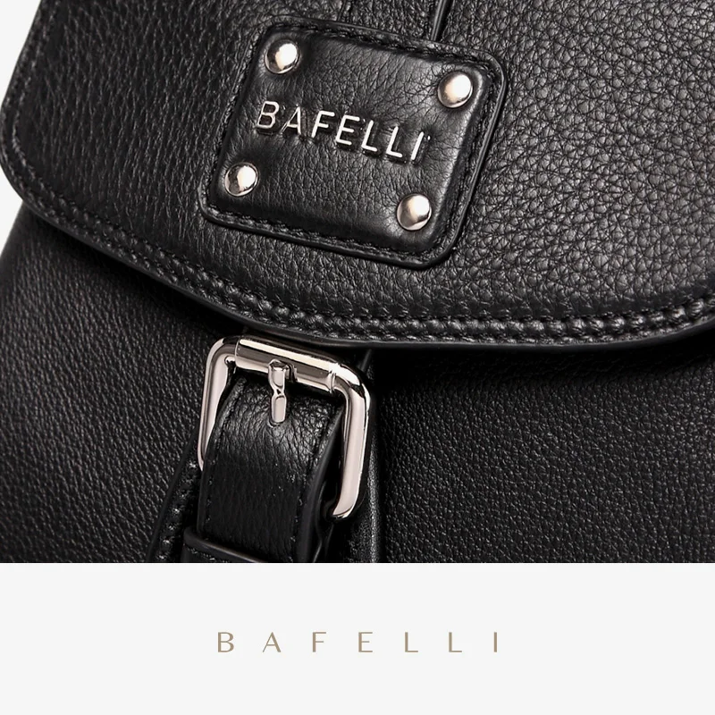 Маленький рюкзак BAFELLI из натуральной кожи шнурок с кисточками розовая дорожная