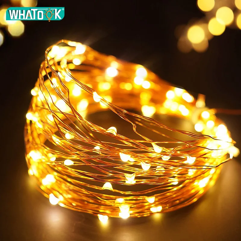 2 м 5 Медный провод светодиодный строки Фея гирлянды огни Открытый