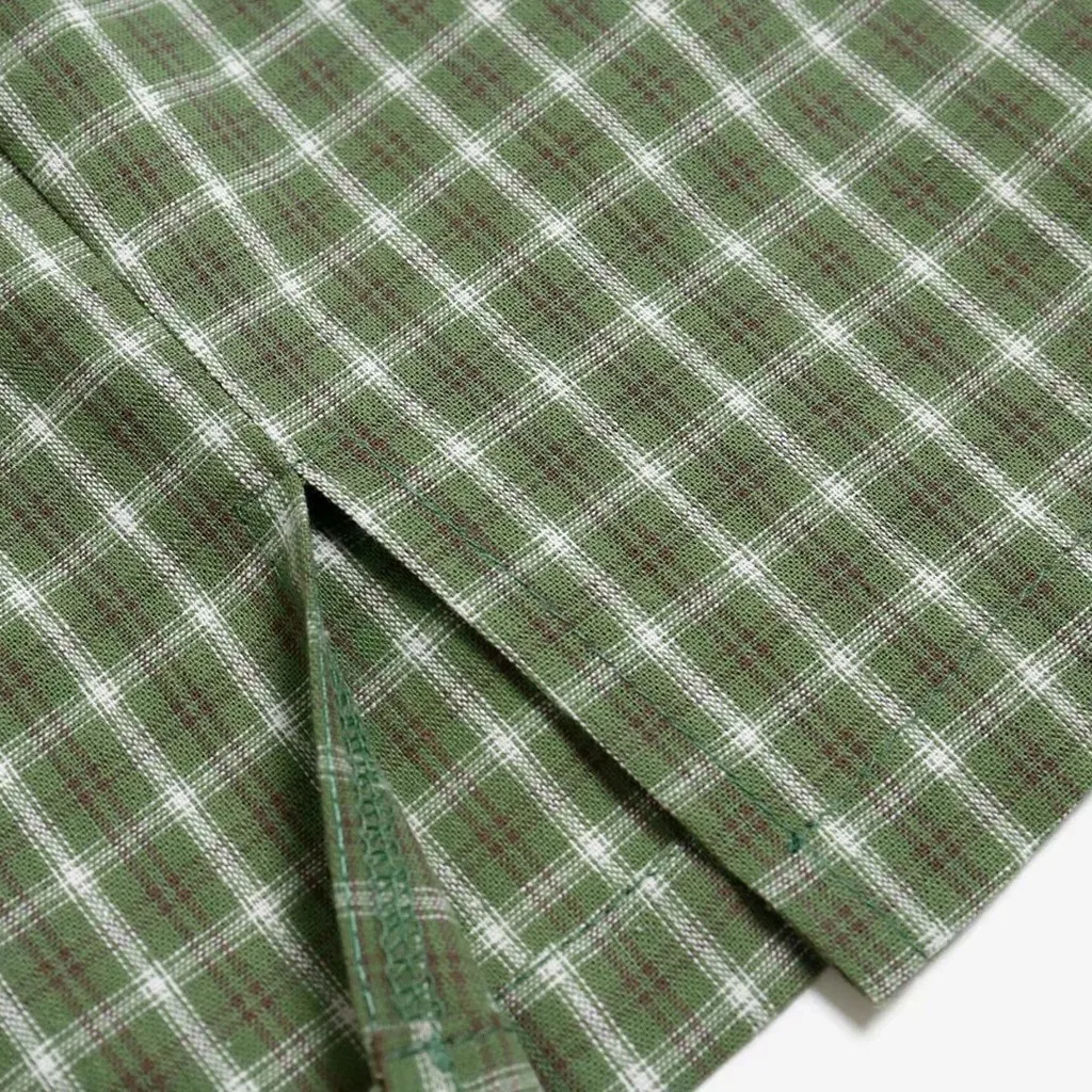 

New Fashion Women Summer Casual Split High Waist Empire Lattice Plaid Print Beach Sexy Short Pencil Mini Skirt Party Daily Wear