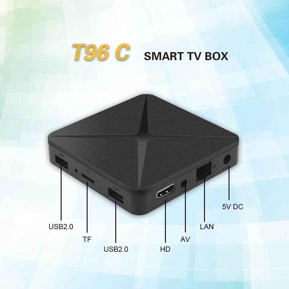 Умная ТВ-приставка T96C 4K Youtube 1 ГБ 8 Android 9 0 четырехъядерный Amlogic S905W 64 бит BT Wi-Fi