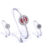 Новый браслет для ароматерапии диффузор браслеты Кристальный медальон духи Браслет Регулируемый Открытый медальон эфирное масло ароматический браслет