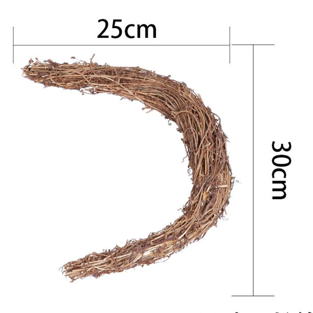 

Rattan Garland Wood Wreath Pendant Hanging Ornament DIY Craft Accessories Handmade Easter Decoration Props
