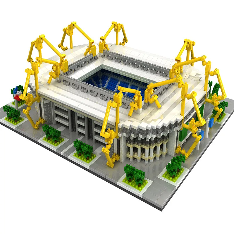 Модные строительные блоки игрушечные наборы футбольный стадион поле