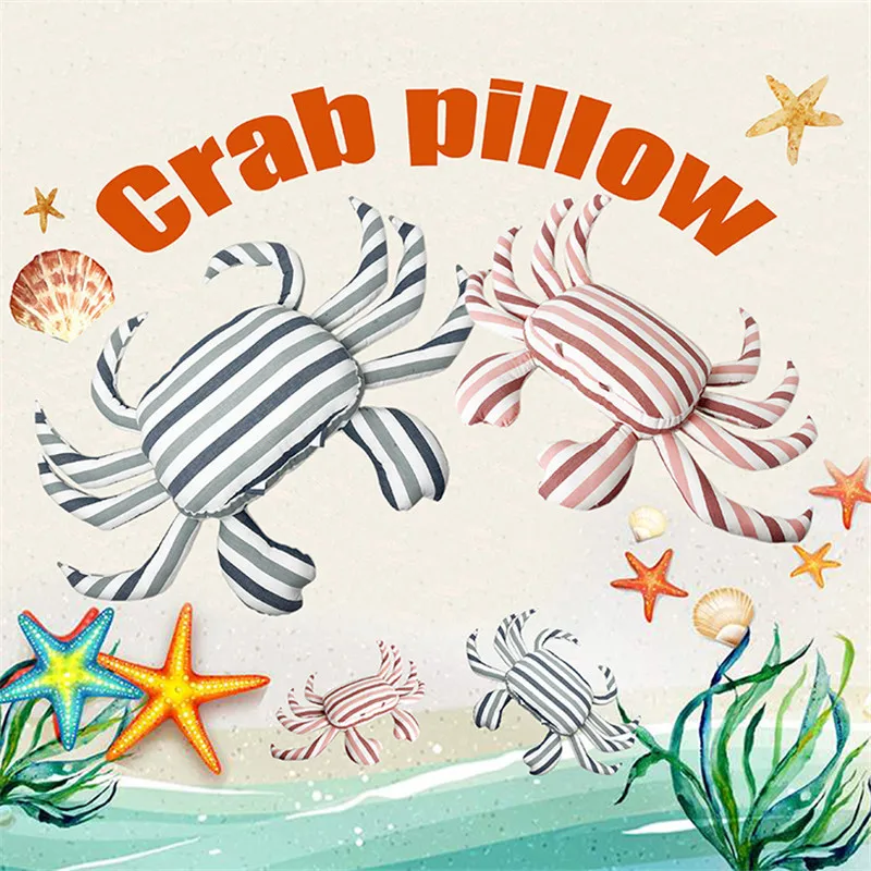 

Down Cotton Stuffed Crab Plush Underwater Animal Cute Little Plushie Chair Sofa Decor Toy Throw Pillow