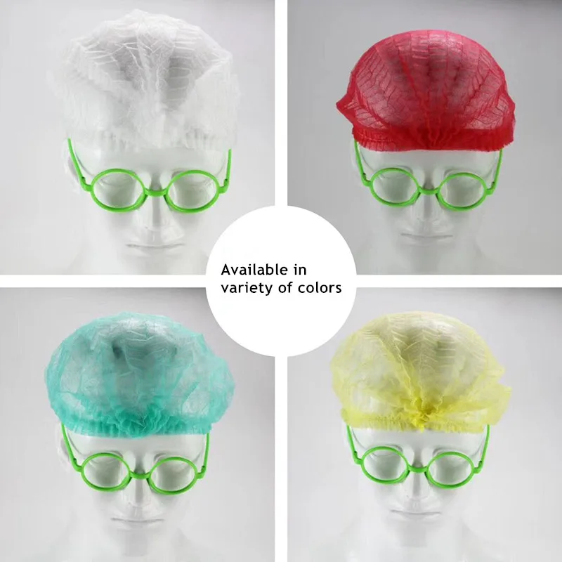 10PCS Non-woven Disposable Shower Caps Pleated Anti Dust Hat Women Men Bath Caps for Spa Hair Salon Beauty Accessories Hot Sale