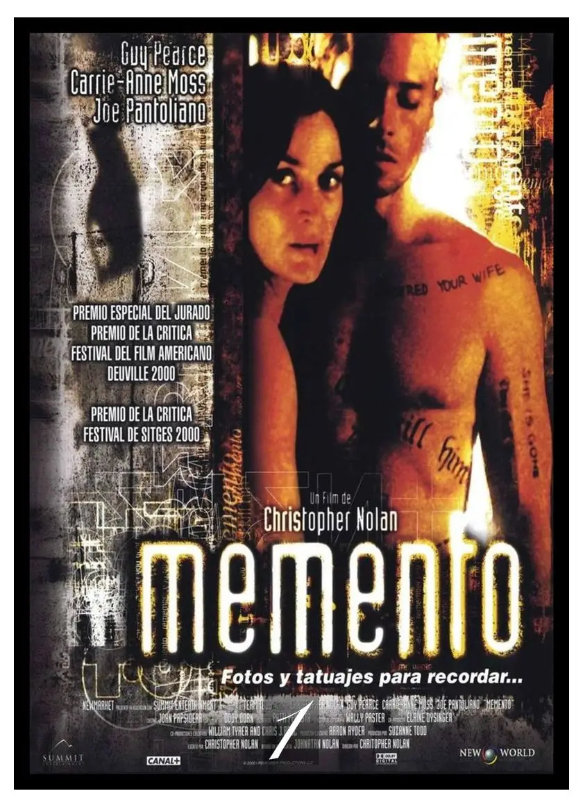 Memento фильм домашняя декоративная живопись белый плакат на крафт-бумаге 42X30 см - Цвет: Черный