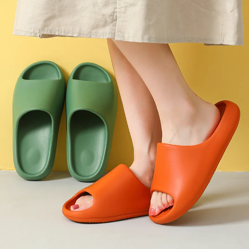 Женские Толстые тапочки на подошве 2021 новые летние модные домашние Обувь с