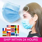 Masker 3 слоя одноразовая Защитная маска для лица в коробке с антибактериальным рот крышка с защитой от пыли уход за кожей лица маска эластичная петля уха Безопасность маска