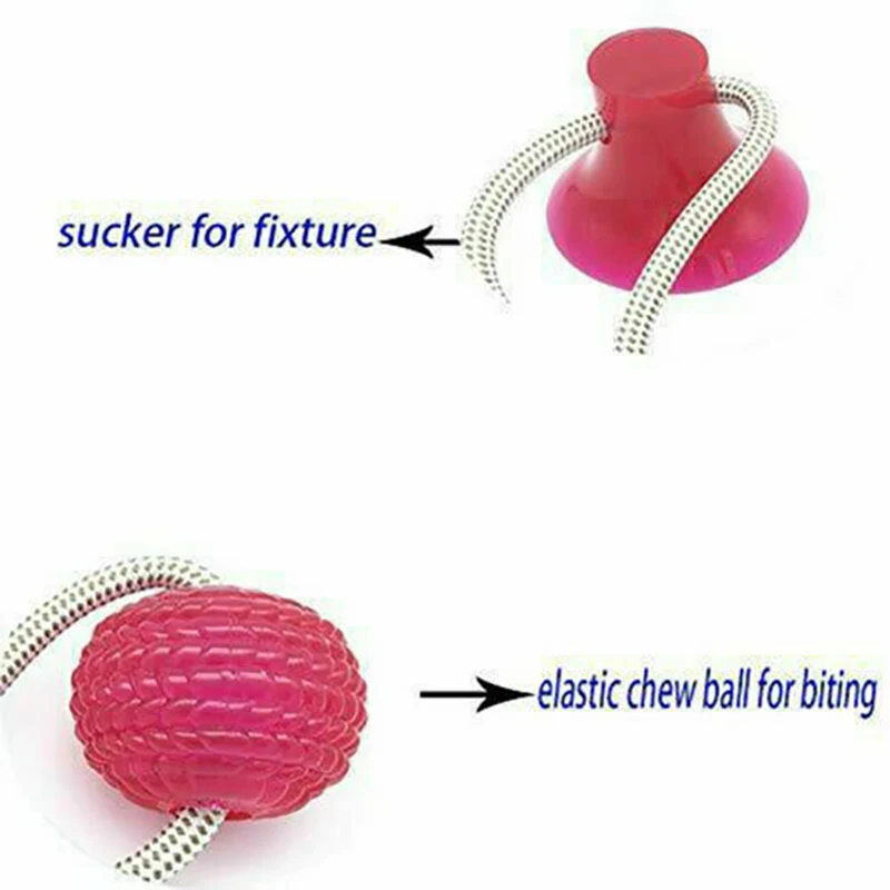 

Multifunction Pet Molar Bite Dog Toys Rubber Chew Ball Cleaning Teeth Safe Elasticity Soft Puppy Suction Cup Dog Biting Supplies