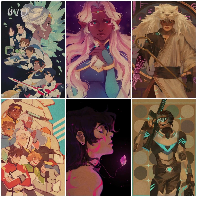 Постер в стиле ретро, японские аниме Voltron аниме, Настенные Декоративные плакаты, домашний декор, настенная живопись на холсте, фотографии для детской комнаты