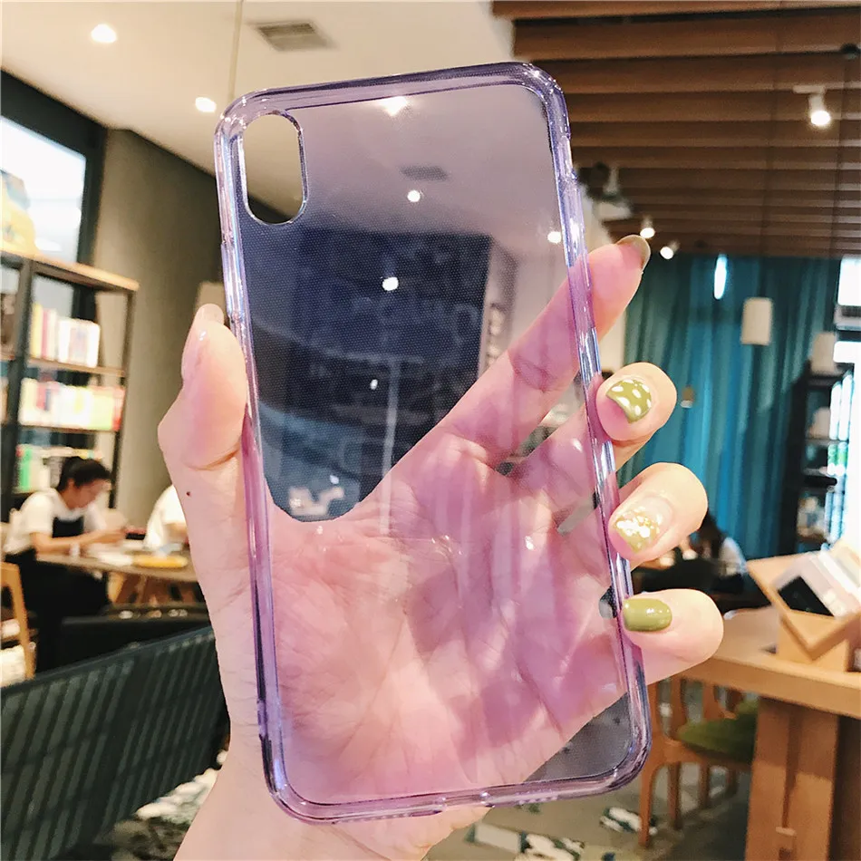 Lovebay карамельный цвет чехол для телефона для iPhone 11 Pro XR 7 8 6 6s Plus X XS Max цвет прозрачный Ультратонкий Мягкий ТПУ задний чехол s