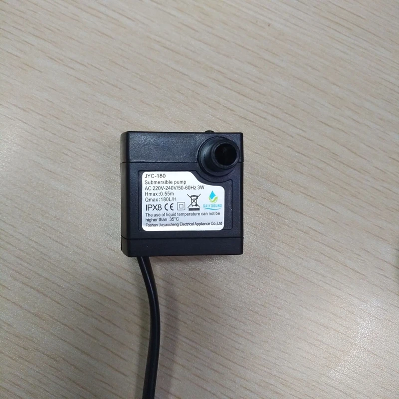 

220V 3W EU Plug Submersible Water Pump Aquarium Fountain Air Fish Pond Tank 1pcs