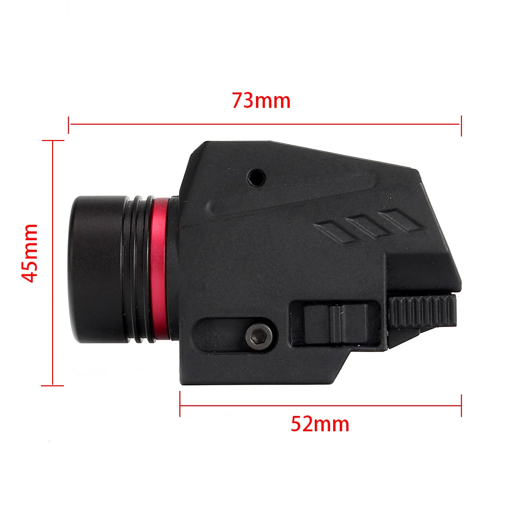 

Tactical LED Flashlight and Red Laser Sight Combo White Light 150 Lumens Picatinny Rail Mount for Hunting Pistols