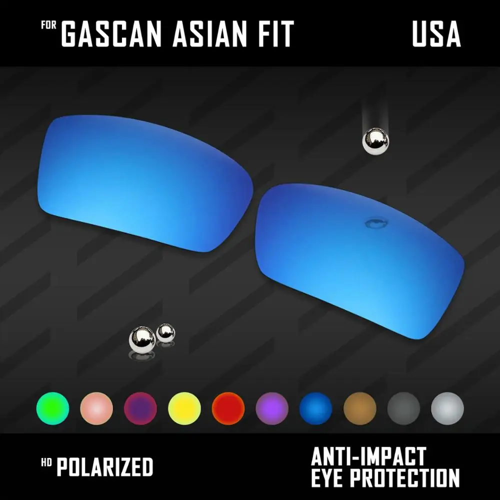 

OOWLIT Lenses Replacements For Oakley Gascan Asian Fit (AF) OO9105 Sunglasses Polarized - Multi Colors