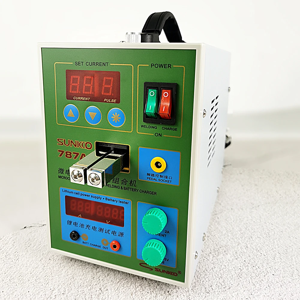 787A+ Spot Welder 18650 lithium battery test and charging 2in1 double pulse precision welding with electric soldering iron