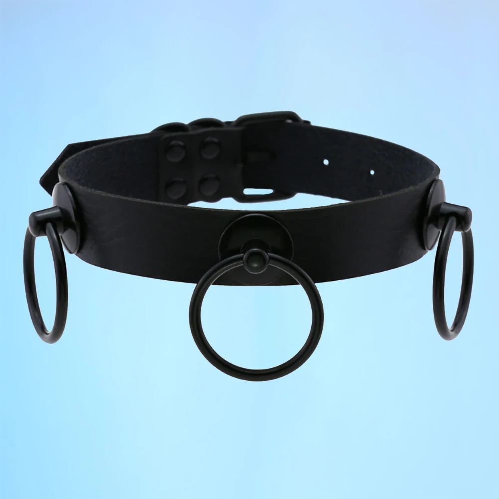 

Fashion Punk New Style Hot Sexy Screw with 3 black ring collar Gothic Rock Hot Girl Neckline to wear