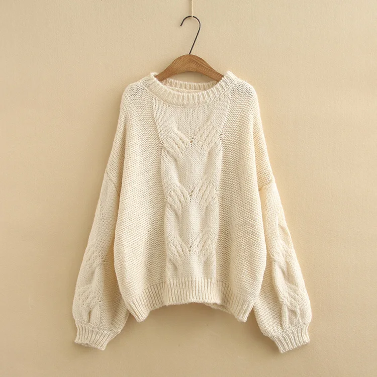 Plus Size Casual Sweaters 2019 Autumn Women Fashion Loose Long Sleeve Knitting Mohair Pullovers A0-254 | Женская одежда