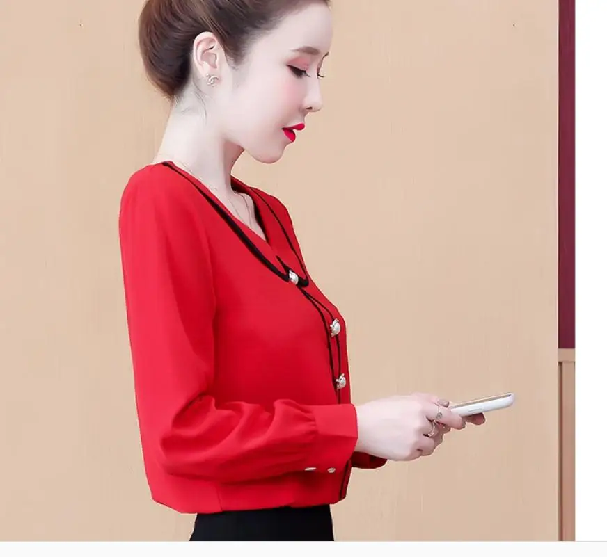 

2021 spring and autumn Summer with New style fashion Long sleeve Women's shirt