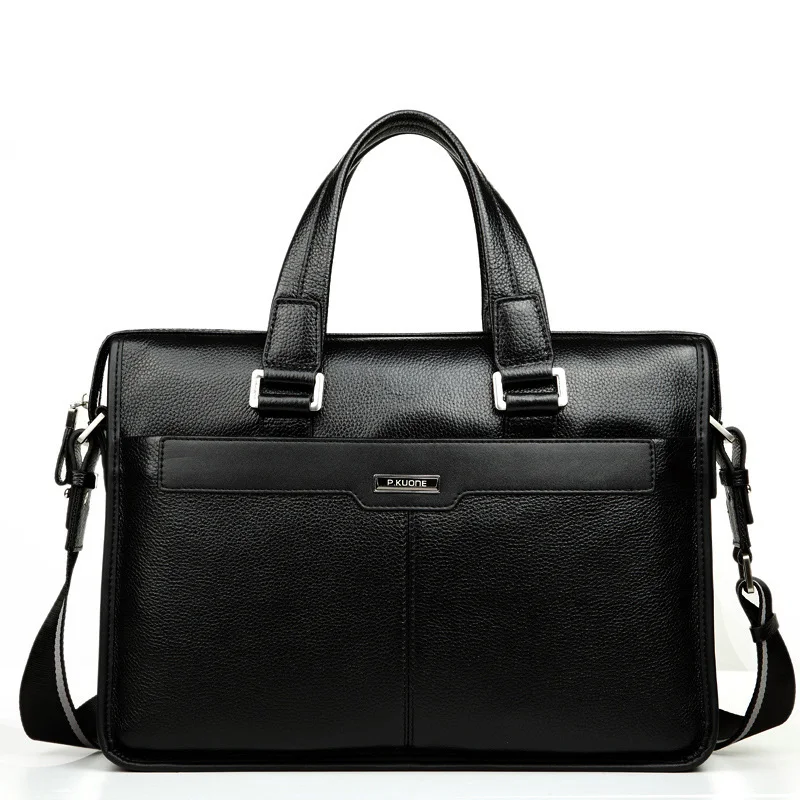 2021 New Luxury Cow Genuine Leather Business Men's Briefcase Male Shoulder Bag Men's Messenger Bag brand Tote Computer Handbag