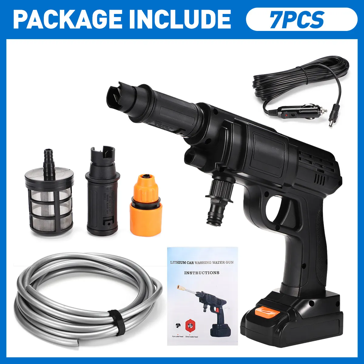 Дешево Беспроводной мойщик высокого давления, портативный распылитель для мойки автомобиля