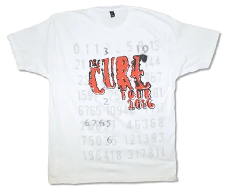 The Cure numers 2016 Тур белая футболка|Мужские футболки| |