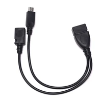 otg power splitter y cable micro usb male to usb a male female adapter cord for samsungsony y splitter cable