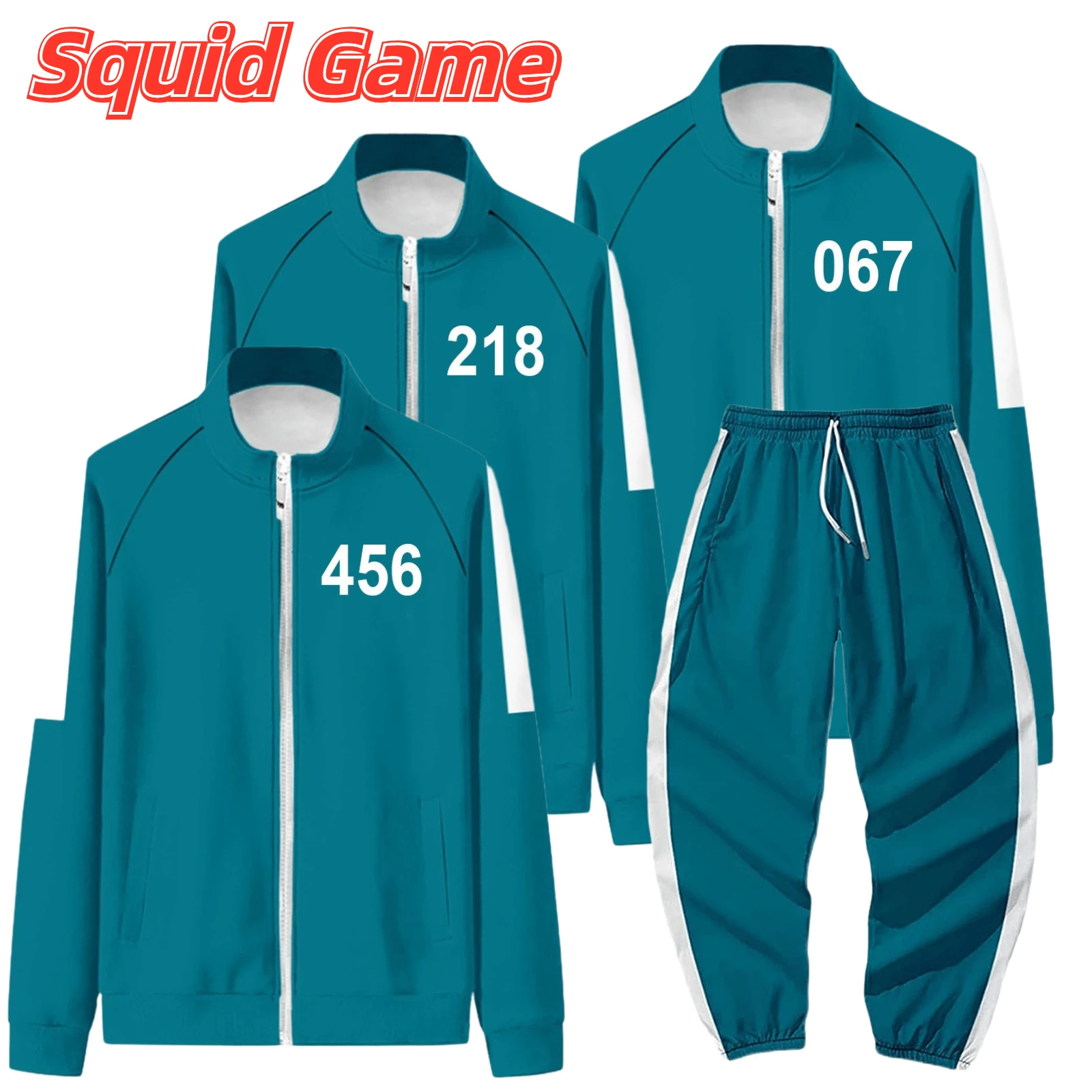 

Костюм для косплея номер 067 456 218, свитшоты с карманами, корейский стиль, искусственная кожа, спортивный костюм для взрослых, бейсбольная Спор...