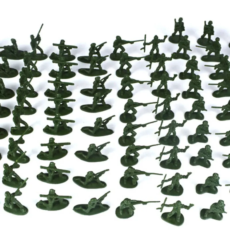 100 шт./компл. мини-пластиковые солдатские игрушки набор солдат фигурка военная