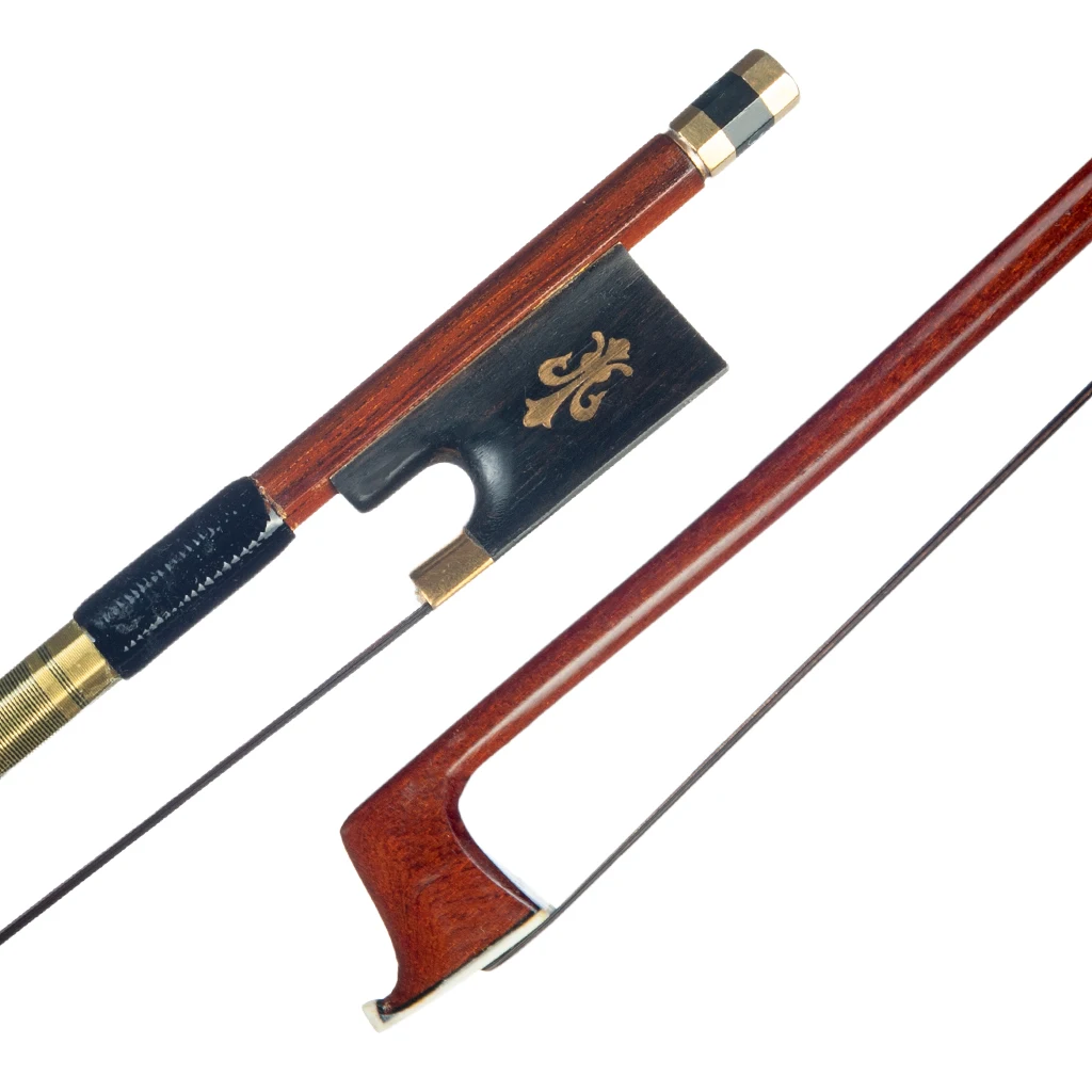 LOMMI 4/4 Full Size Student Violin Bow Well Balanced Handmade IPE Stick Black Mongolia Horsehair Fleur-de-lis Ebony Frog