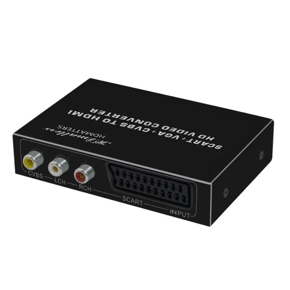 Композитный AV VGA RGB Scart к HDMI-совместимый конвертер скалер переключатель адаптер RCA